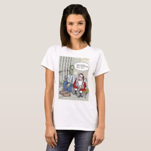 Papais noeis Na Prisão Mulheres Camiseta Branca