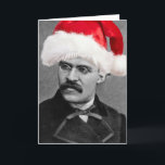 Papais noeis Nietzsche Cartão de Natal engraçado<br><div class="desc">Uma risada gentil para ateus gentis que ainda amam o Natal. "Deus é morto. Feliz Natal mesmo!" Um dos nossos itens mais vendidos.
Mudou da loja "Margin Release" para Lasts Literários.</div>