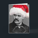 Papais noeis Nietzsche Cartão de Natal engraçado<br><div class="desc">Uma risada gentil para ateus gentis que ainda amam o Natal. "Deus é morto. Feliz Natal mesmo!" Um dos nossos itens mais vendidos.
Mudou da loja "Margin Release" para Lasts Literários.</div>