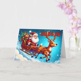 Papais noeis no cartão de Natal