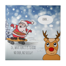 Papais noeis no skate, surra engraçada no inverno