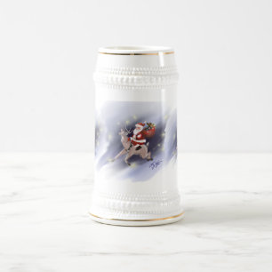 Papais noeis oferecem Caneca de cerveja