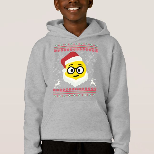 Papais noeis Olhos Nerd Sorriem Emoji Feliz Natal (Frente)
