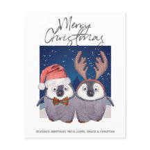 PAPAIS NOEIS ORÇAMENTAIS Reindeer Casal de Pinguim