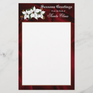 Papais noeis Papel de carta Letterhead