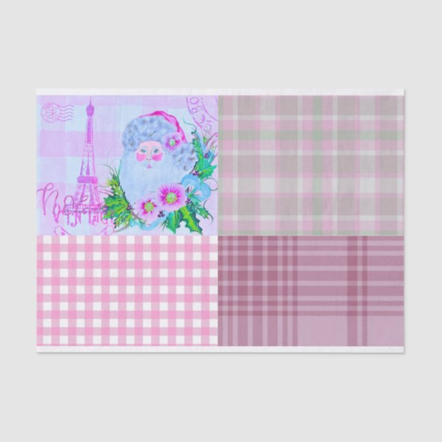 Papais noeis Papel tecidular do Chique para artesa (Frente )