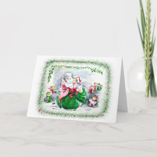 Papais noeis para caminhada e Cartão de Saudação d (Frente)