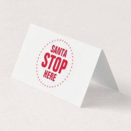 Papais noeis Param Aqui Sinal branco vermelho engr