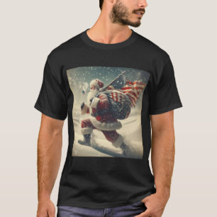 Papais noeis Patrióticos Camiseta Escura Básica