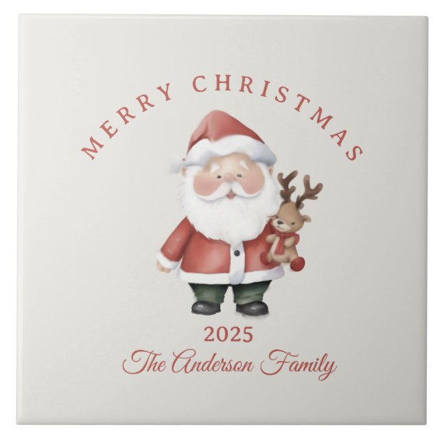 Papais noeis personalizados cor d'água presente de (Frente)