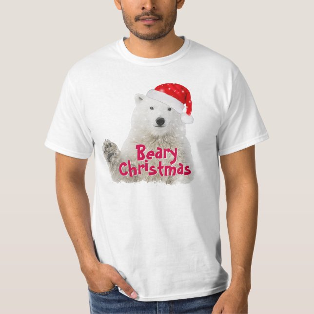 Papais noeis Polar Bear | Camiseta de Natal de Bea (Frente)