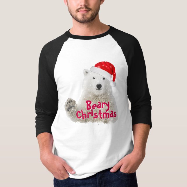 Papais noeis Polar Bear | Camiseta de Natal de Bea (Frente)