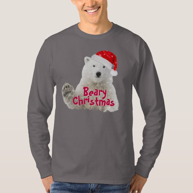 Papais noeis Polar Bear | Camiseta de Natal de Bea (Frente)
