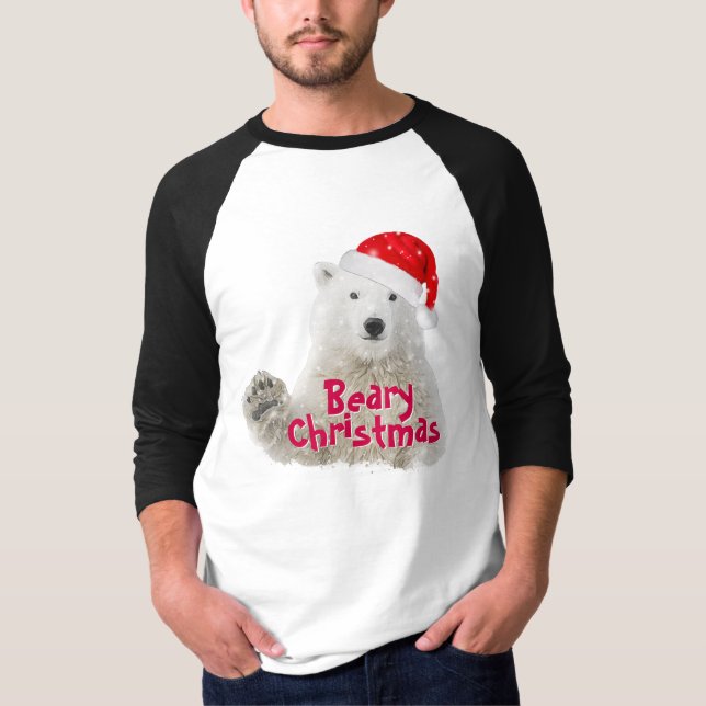 Papais noeis Polar Bear | Camiseta de Natal de Bea (Frente)