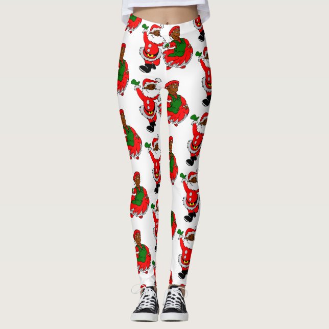papais noeis pretos leggings (Frente)