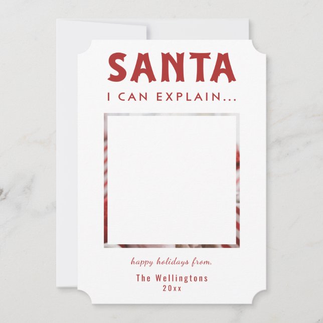 Papais noeis Que Posso Explicar O Cartão com fotos (Frente)