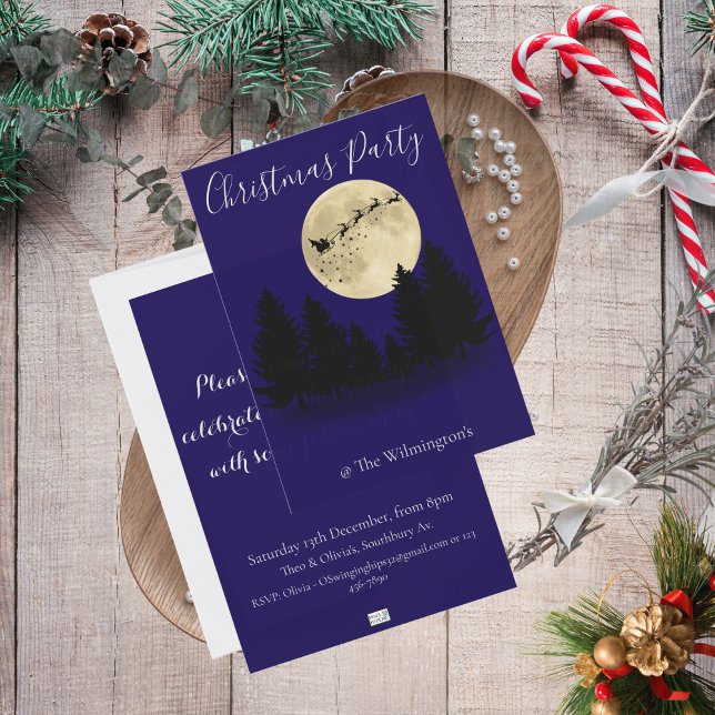 Papais noeis que visualizam o Convite de festas de (Santa Sighting Christmas Party Invitation)