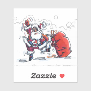 Papais noeis raivosos contem o adesivo