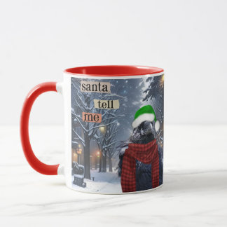 Papais noeis Raven - Caneca de café de Natal engra
