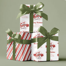 Papais noeis Red Retro Natal Personalizados