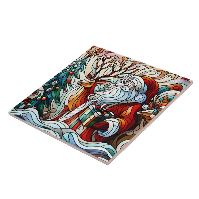 Papais noeis, renas e presentes de árvores" (Lateral)