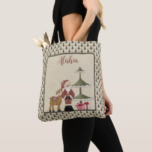 Papais noeis Russos e Reena Personalizada Tote Bag