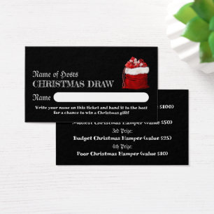 Papais noeis Sack, Festa de Natal Raffle Tickles