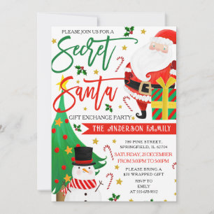 Papais noeis Secretos Bonitos Convites de Natal Aq