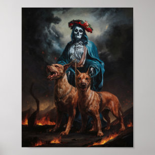 Papais noeis Sem Fio com Dois Poster de Cachorro