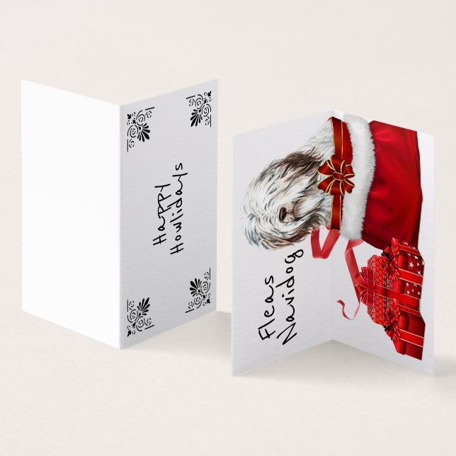 Papais noeis Sheepdog de Natal Sack DIY desejar (Interior e exterior)