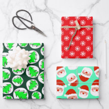 PAPAIS NOEIS SNOWFLAKES E ÁRVORES FOLHAS DE PAPEL