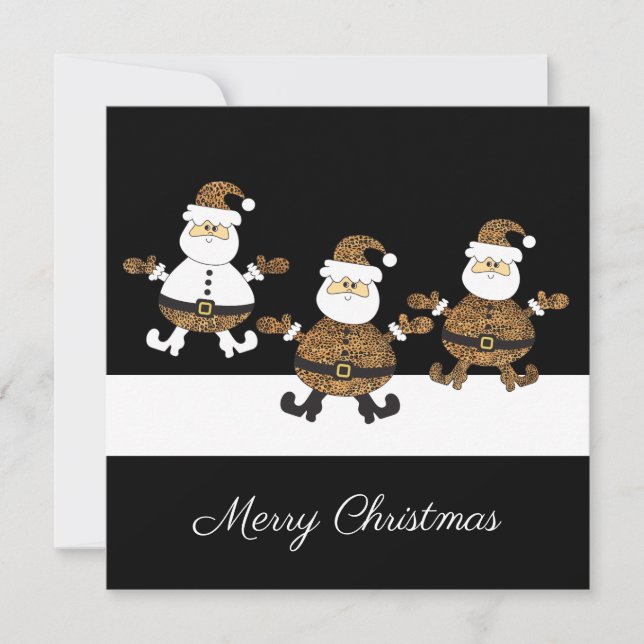 Papais noeis Triplos De Leopardo Neva Na Ilustraçã (Frente)