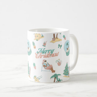 Papais noeis tropicais Feliz Caneca de Natal