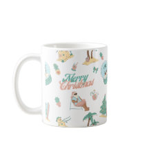 Papais noeis tropicais Feliz Caneca de Natal
