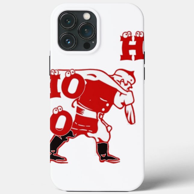 Papais noeis vermelhos e brancos caminhando Ho Ho  (Verso)