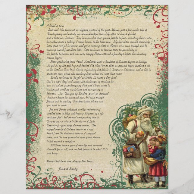 Papais noeis Vintage - Letra de Natal com Circular (Frente)