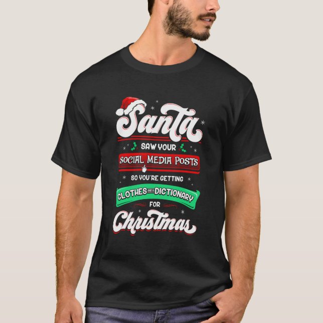 Papais noeis Viram Sua Mídia Social Postar Camisa  (Frente)