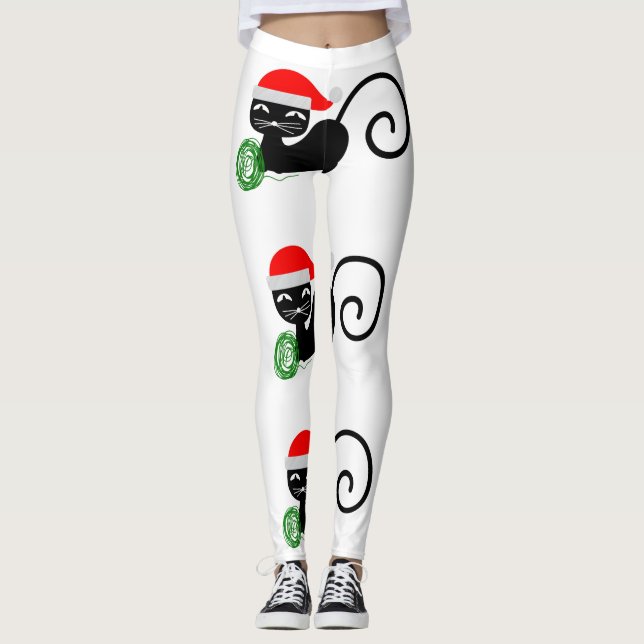 papais noeis xmas leggings cat (Frente)