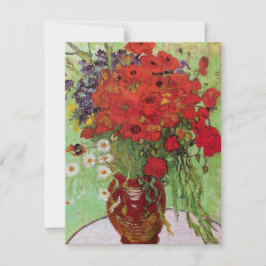 Papas vermelhos e margaridas por Vincent van Gogh