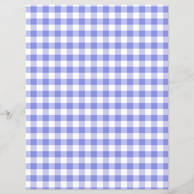 Papéis de Artesanato Blue Gingham (Frente)