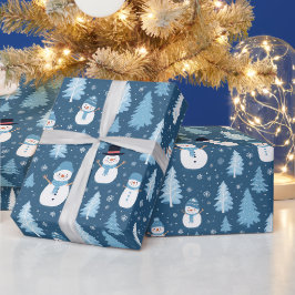 papeis de embrulho de presente de natal de boneco