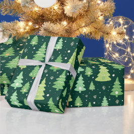 papeis de natal verde papel de embrulho de present