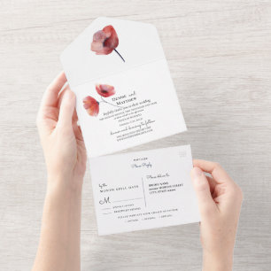 Papéis Tecidos Poppia Convite De Casamento