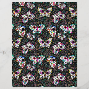 papel 8,5 x 11 do álbum de recortes do crânio do