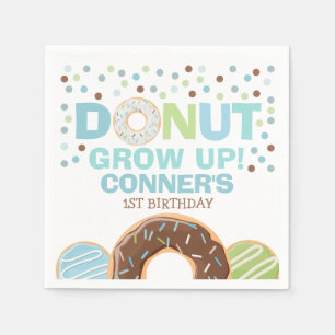 Papel A rosquinha do guardanapo da festa de aniversário