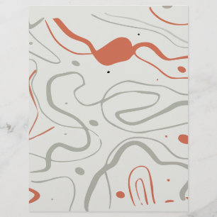 Papel abstrato verde oliva e ferrugem:
