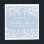 Papel Algo Azul Antes do Chá de Bebê da Noiva Guardanapo<br><div class="desc">Dê um toque de elegância ao seu chá de panela com nossas guardanapos "Something Blue Before I do Bridal Shower". Esses guardanapos sofisticados apresentam um deslumbrante design de flores silvestres em uma cor azul poeirenta discreta e refinada, adicionando um elemento chique e atemporal à sua celebração. Seja para servir deliciosos...</div>