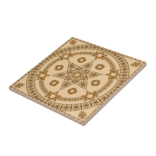 papel antigo rei david floral mandala estrela chav (Lateral)