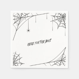 Papel aqui para os boos - guardanapo de halloween