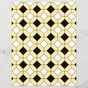 Papel artesanato - preto e bege do mosaico - Vinta